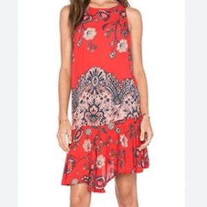 Free People Dobby Dot Flouncy Slip Dress